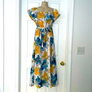 Floral Off The Shoulder Maxi Dress